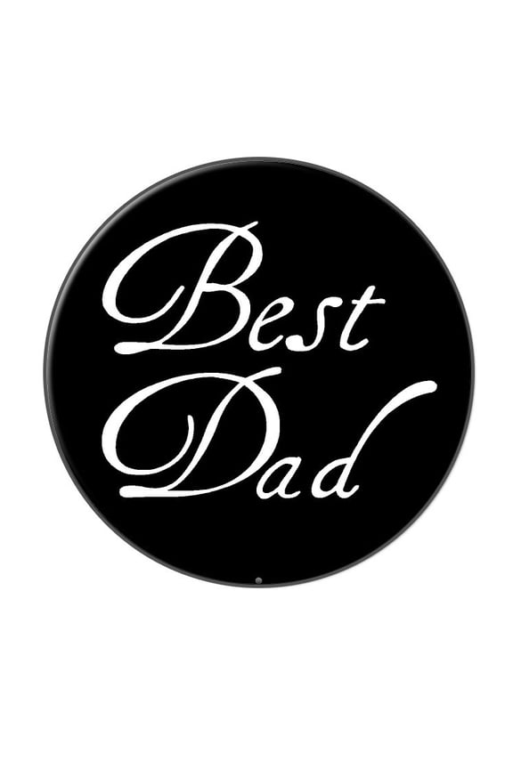 Best Dad Lapel Hat Pin Tie Tack Large Round