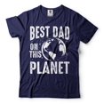 thumbnail image 1 of Best Dad On This Planet Shirt Dad Shirts Fathers Day Gift T Shirt Father Shirts Gift For Men (Large Navy Blue), 1 of 6