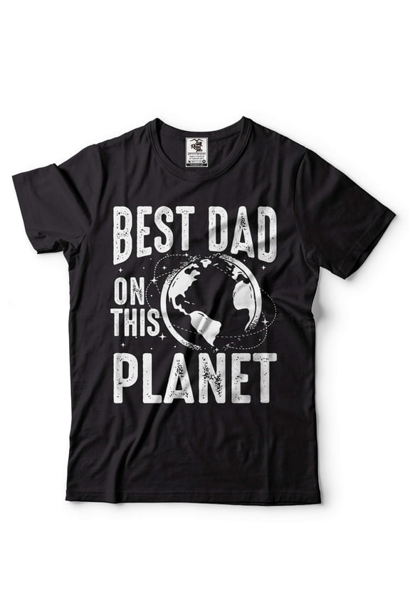 Best Dad On This Planet Shirt Dad Shirts Fathers Day Gift T Shirt Father Shirts Gift For Men (XX-Large Black)