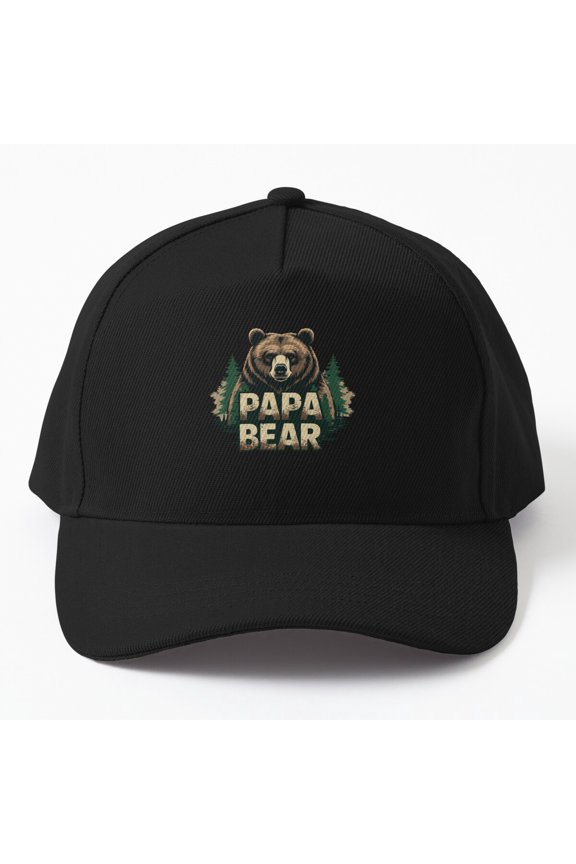Best Dad Papa Bear Baseball Cap, Father's Day Family Appreciation Design, Classic Hat