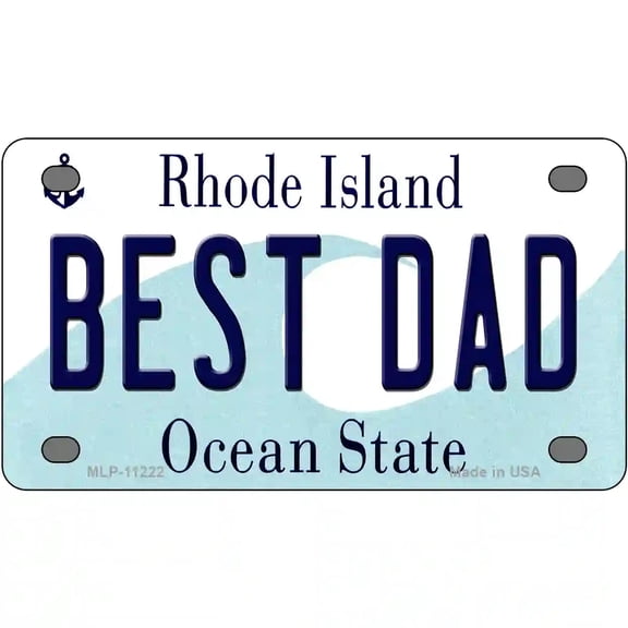 Best Dad Rhode Island State License Plate Novelty License Plate 4" x 2.2" Mini
