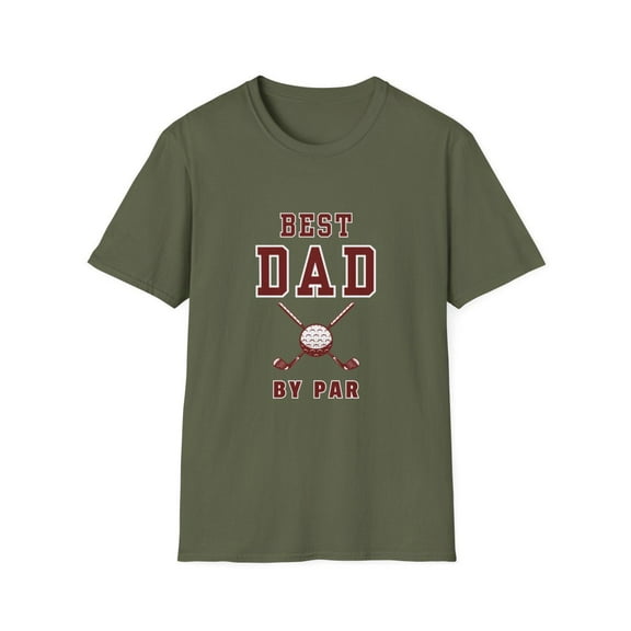 Best Dad by Par Golf T-Shirt | Funny Golf Shirt for Dad | Christmas, Birthday, Father’s Day Golf Gift | Gildan Softstyle 64000 | Golf Dad Tee