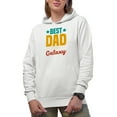 thumbnail image 1 of Best Dad in the Galaxy, Father's Day or Birthday, White Hooded Sweatshirt or Hoodie, 3XL, 1 of 5