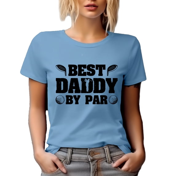 Best Daddy in the Galaxy, Father's Day or Dad's Birthday, Baby Blue T-Shirt, Large