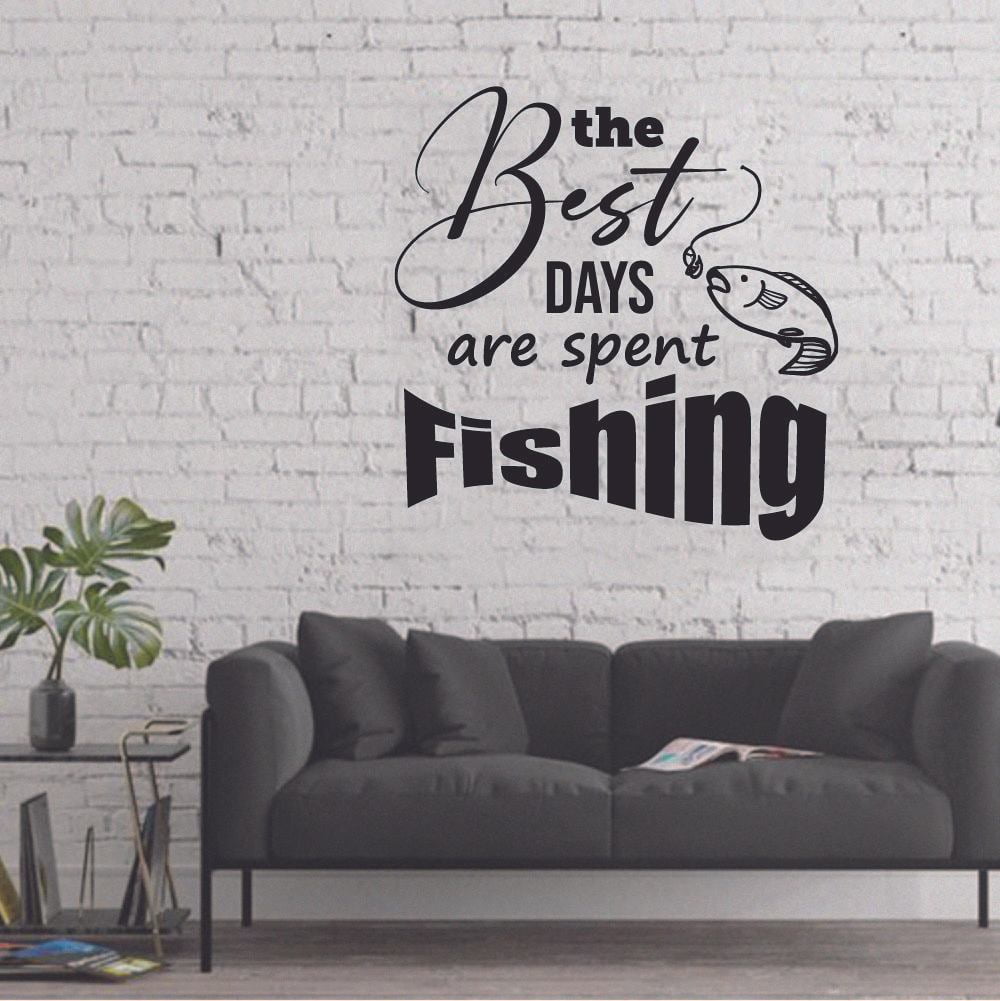 You Matter - Life Reminder Quote Motivation Cute Little Fishes Cartoon Fish  Hook Fishing Rod Beautiful Design Vinyl Wall Sticker Art Wall Decal Boys  Girls Kids Bedroom Home Decor Size (28x30 inch) 