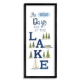 thumbnail image 1 of Best Days At The Lake Phrase Inspirational Graphic Art Black Framed Art Print Wall Art, 1 of 7