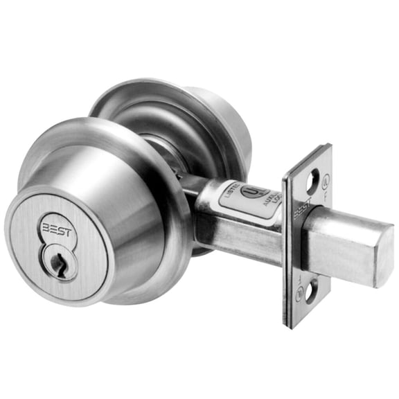 Deadbolt, Cylindrical, 2-3/8" Backset 8T27LSTK626