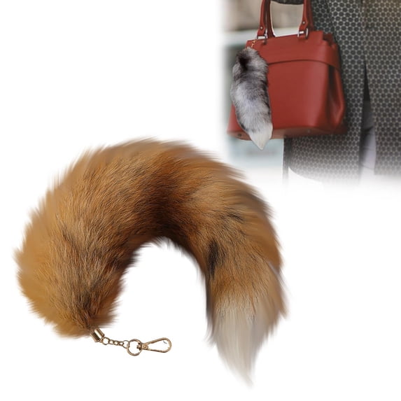 Best Deals!Fox Tail KeychaIn Furry Tail Backpack Tassel,Toys KeyrIngs,Handbag Accessory Hook Pendant,1× Accessories Props Fox Tail Accessories Pendant,D