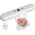 thumbnail image 1 of Best Deals!Vacuum Sealer Machine，2025 Powerful Vacuum Sealer Machine，Compact Design，Super Strong Suction Power，Food Sealer with Digital Timer（White-A，one Vacuum Sealing Machine+Ten Bags）, 1 of 5