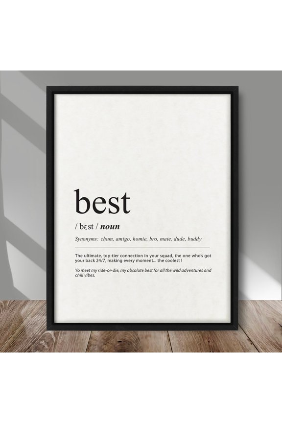 Best Definition poster Best definition print cool definition wall art poster Quirky definition Dictionary trend poster Funny definition