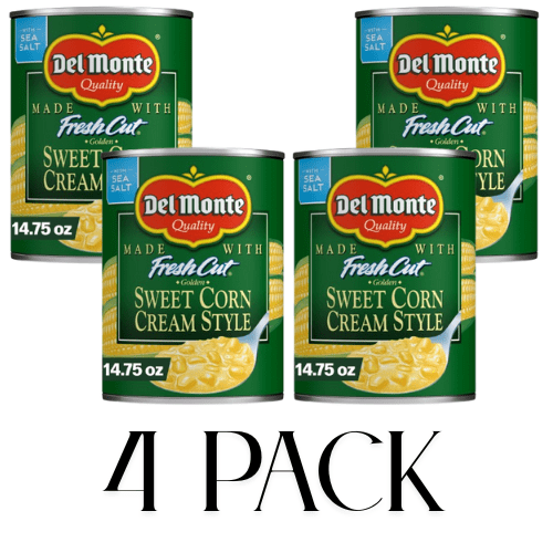 Best Del Monte Golden Sweet Cream Corn, Canned Vegetables, 14.75 oz Can(4 Pack)