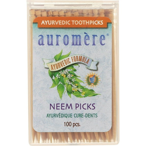 Best Dental Pick Wood Ayurvedic, 100 pcs by AUROMERE Pack of 12
