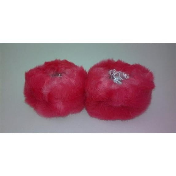 Best Desu 17310 Faux Synthetic Fur Wrist Warmers- Pink
