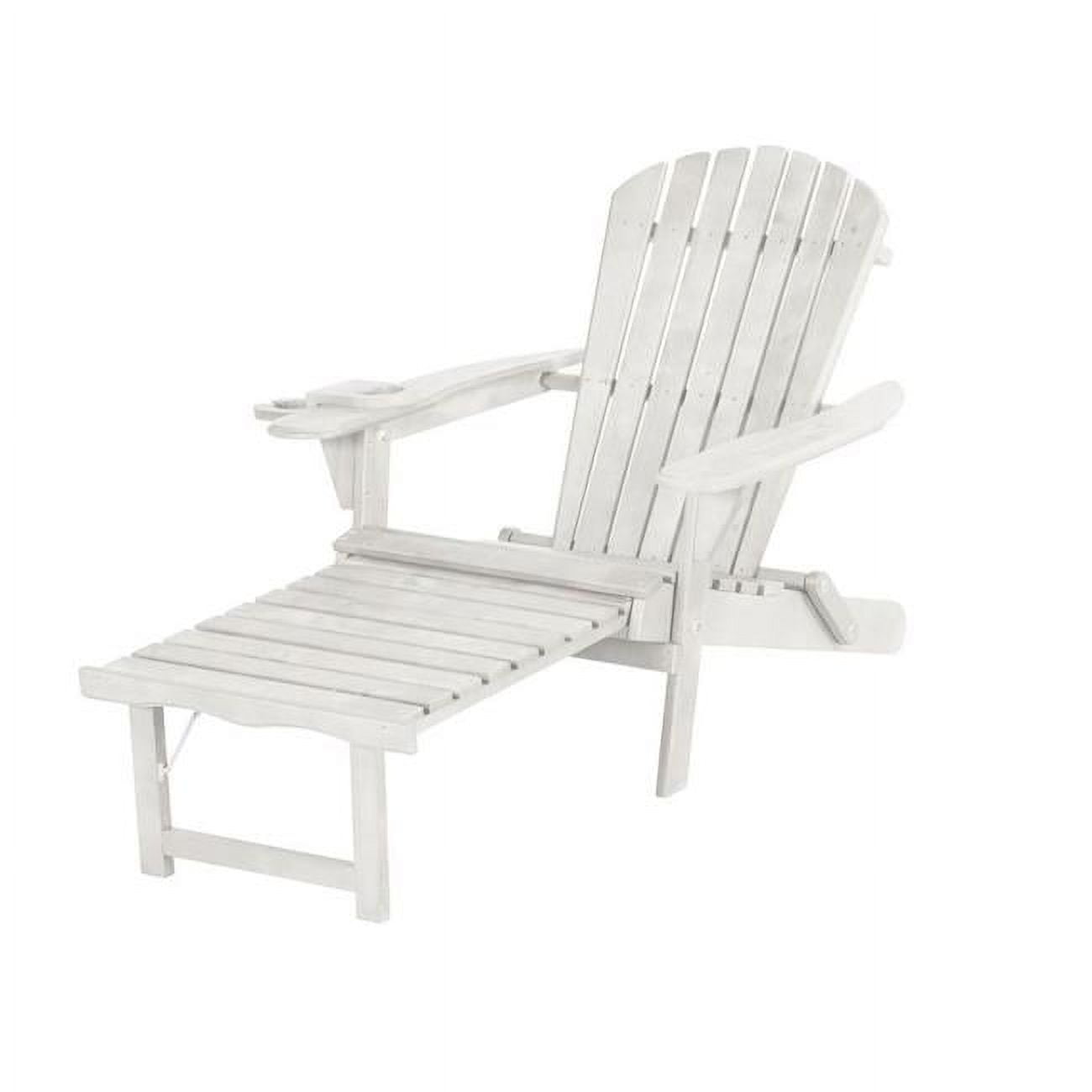 Best Desu Oceanic Collection Adirondack Chaise Lounge Chair Foldable, cup and glass holder