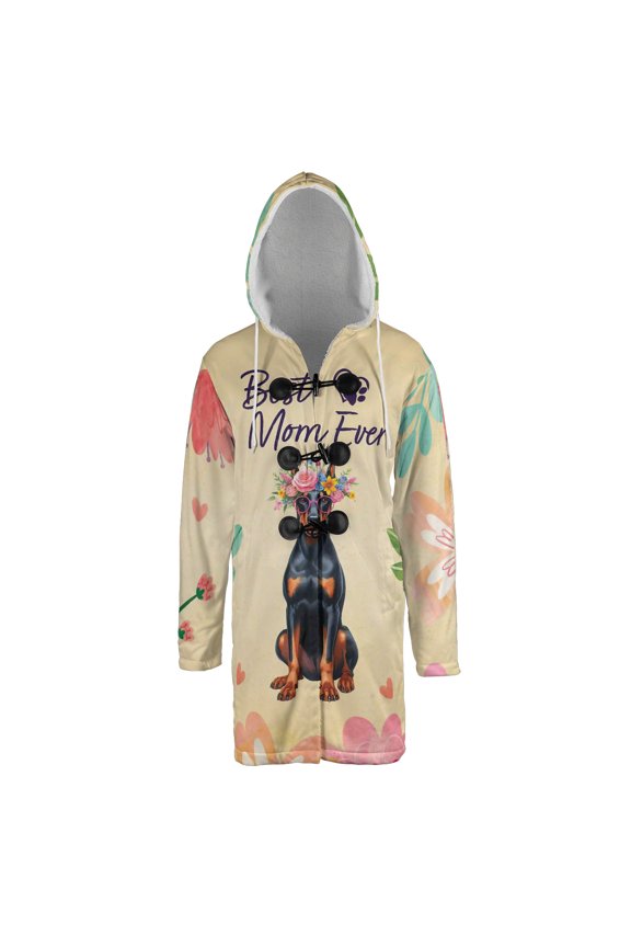 Best Doberman Pinscher Mom Ever Happy Mother's Day All Over Print 3D Hooded Duffle Toggle Coat Doberman Dog Lover Gifts - 02002