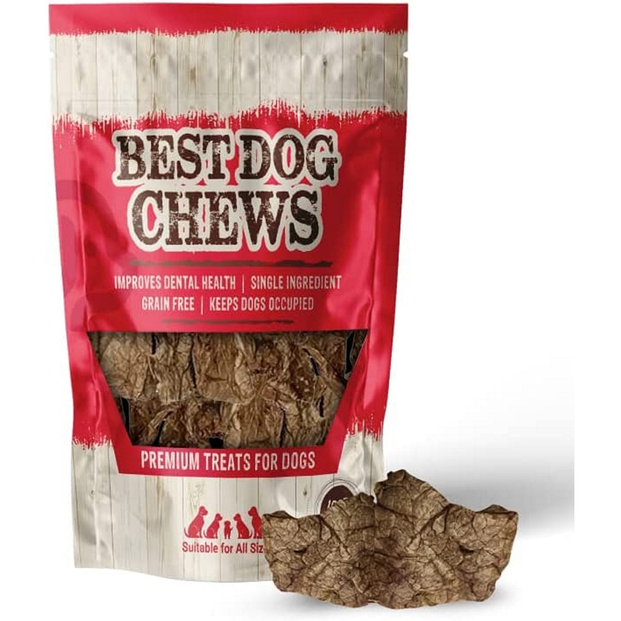 Best Dog Chews - Premium Beef Lung Chunks (5oz) - High-Quality, Natural Treat - Rich in Glucosamine & Chondroitin - Joint Support for Dogs of All Sizes