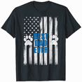 thumbnail image 1 of Best Dog Dad Ever American Flag T-Shirt Gift for Best Father, 1 of 5