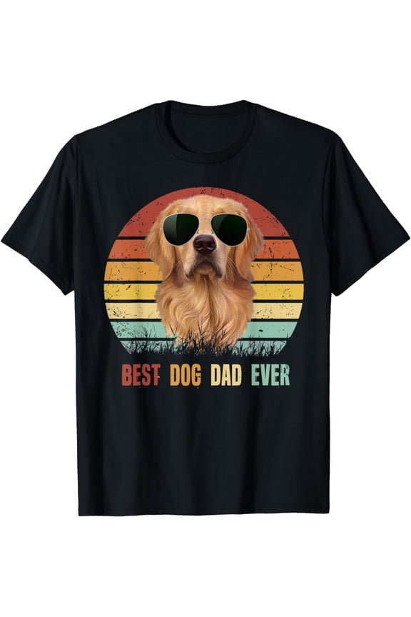 Best Dog Dad Ever Golden Retriever Tshirt Father's Day Gifts
