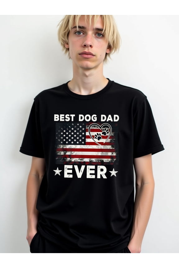 Best Dog Dad Ever Shirt Men comfort colors tshirt black funny graphic tees Wearable year-round Vintage Unisex Shirt Crewneck tshirts