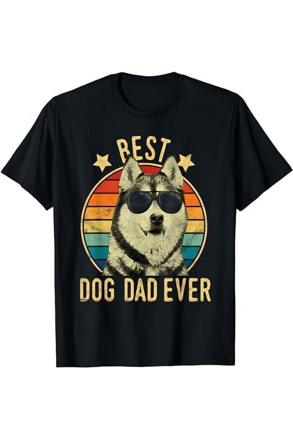 Best Dog Dad Ever Siberian Husky Father's Day Gift T-Shirt