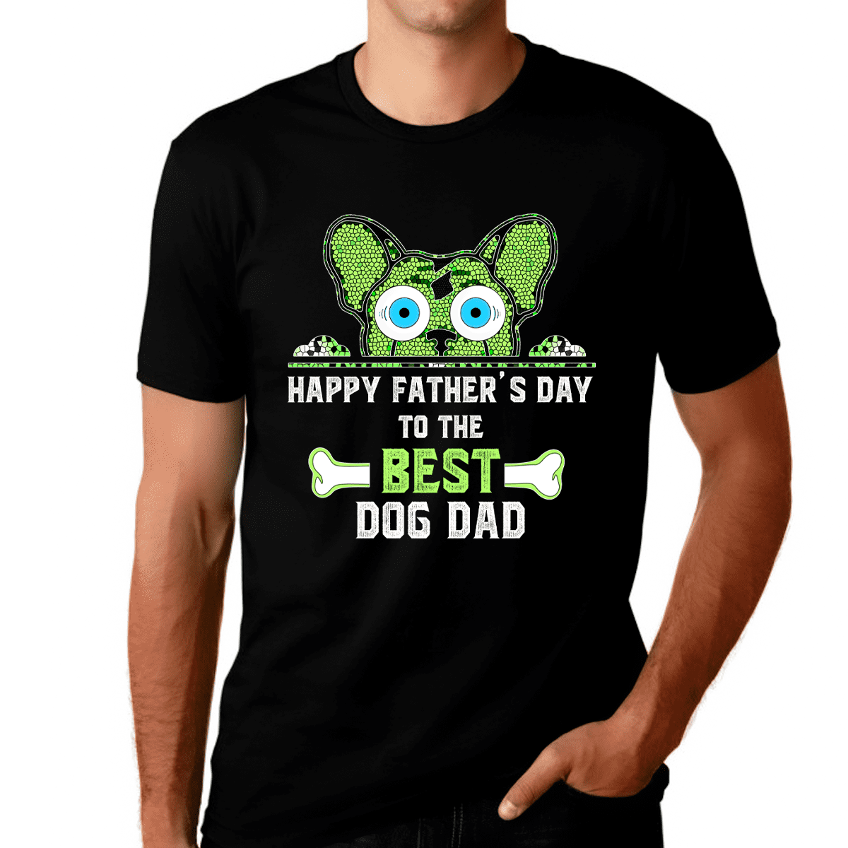 Men's Best Dog Dad Ever T-Shirt Father's Day Gift Husband