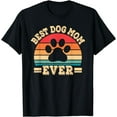 thumbnail image 1 of Best Dog Mom Ever Funny Dog Paw Mommy Mother Retro Dog Lover T-Shirt, 1 of 4