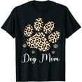 thumbnail image 1 of Best Dog Mom Ever Leopard Dog Paw Mother's Day Tee Gift T-Shirt, 1 of 3