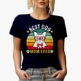 thumbnail image 1 of Best Dog Mom Ever, Mother of a Puppy, Navy Blue T-Shirt, Small, 1 of 5