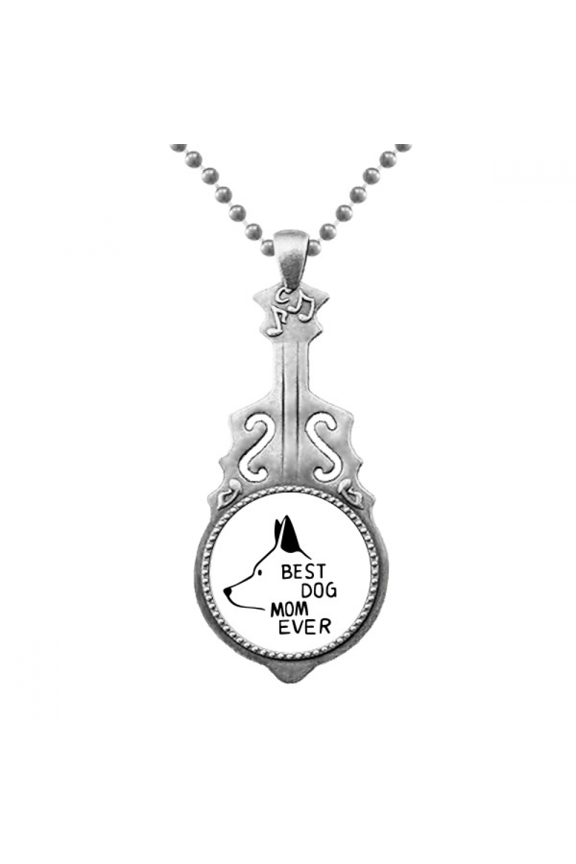 Best Dog Mom Ever Quote DIY Design Pendant Jewelry Music Guitar Torque Hangtag