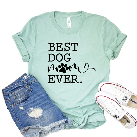 Best Dog Mom Ever T-shirt Paw Mommy Tshirt Fur Mama Tee Women's Rescue Shirt Pet Owner Shirts Animal Lover Gift