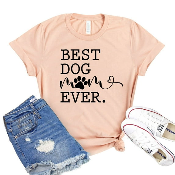 Best Dog Mom Ever T-shirt Paw Mommy Tshirt Fur Mama Tee Women's Rescue Shirt Pet Owner Shirts Animal Lover Gift