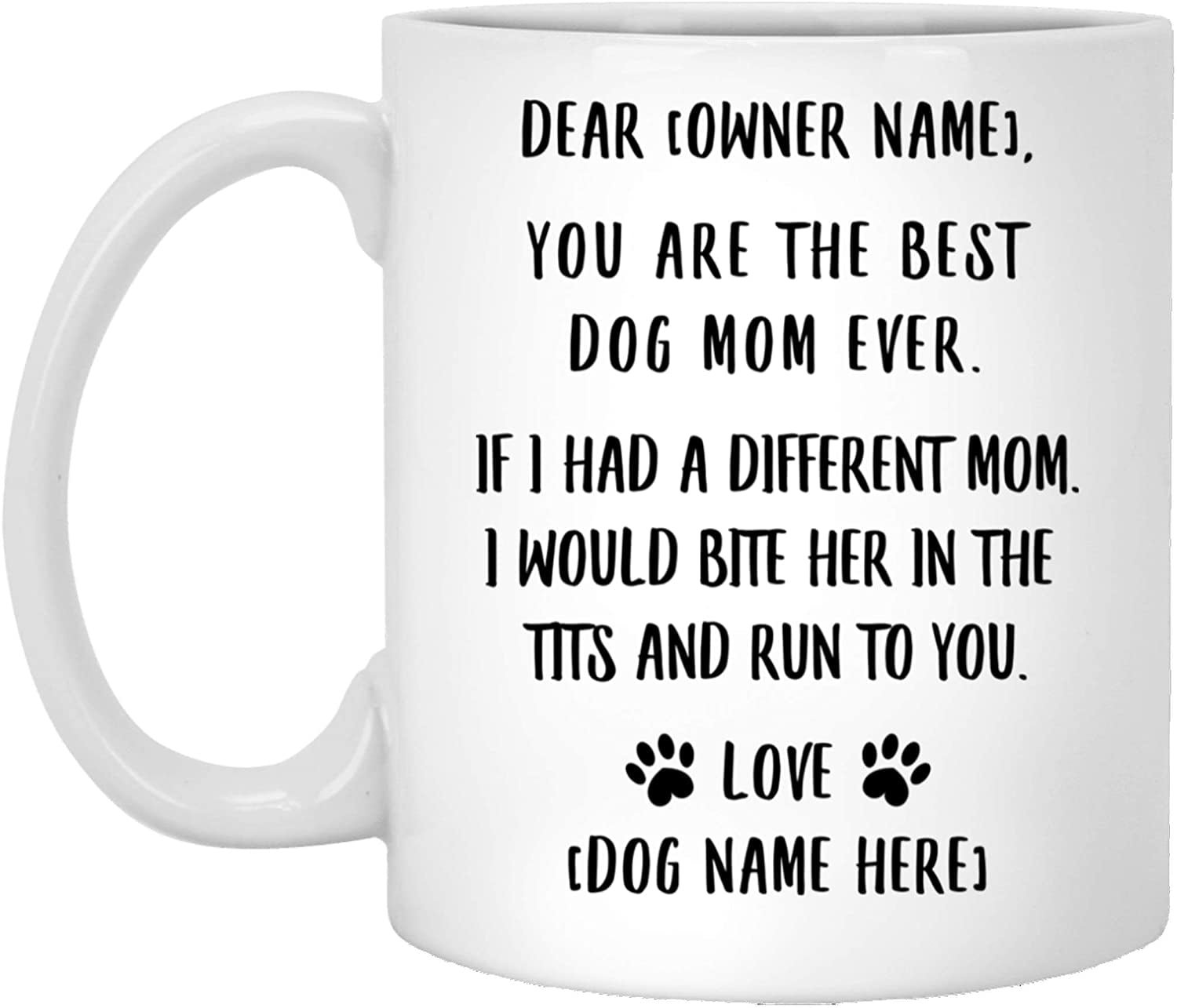 Merry Christmas To The Best Dog Mom, Personalized Mug, Christmas