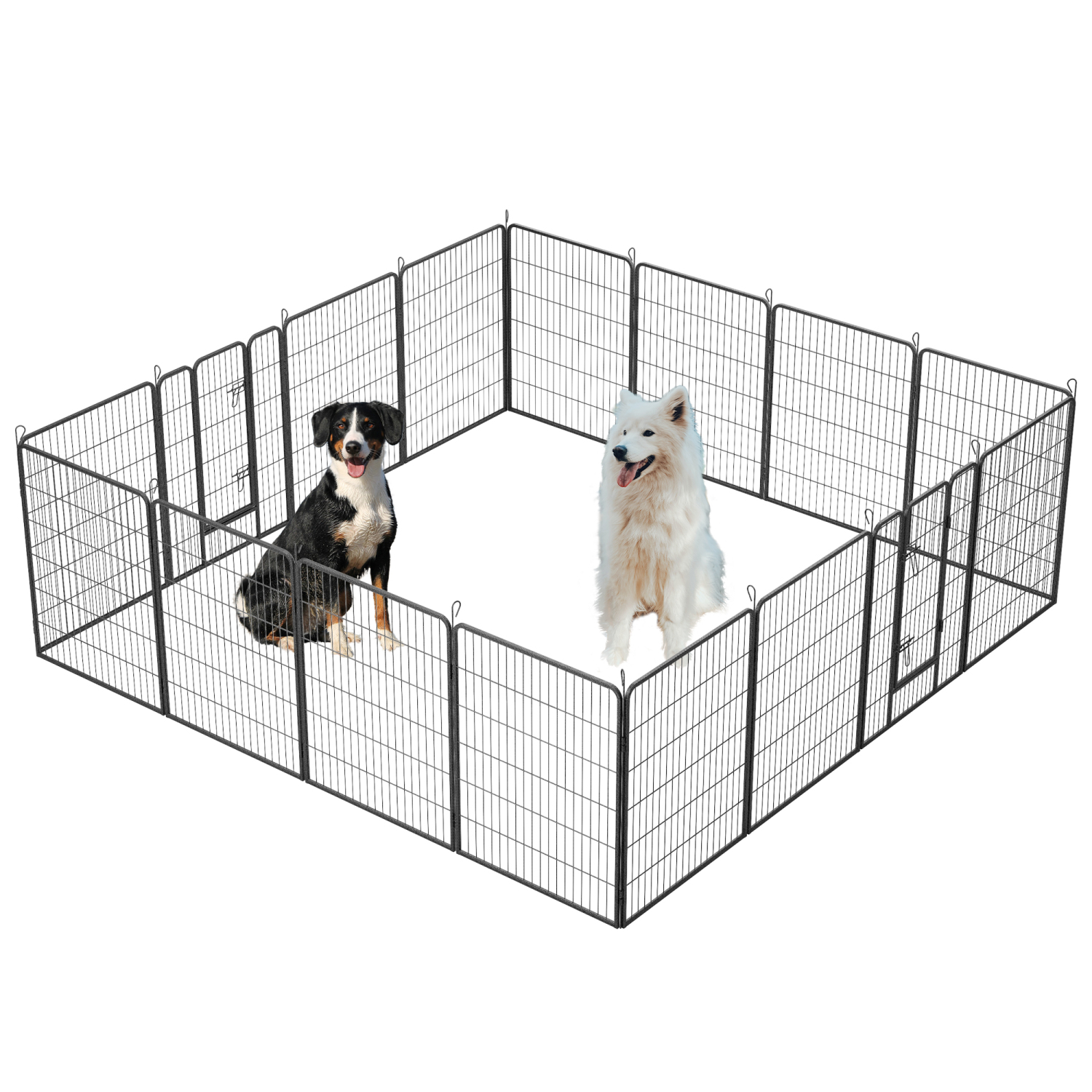 Best Dog Playpen Outdoor 16 Panels Dog Pen 40 Height Dog Fence Exercise Pen with Doors for Large Medium Small Dogs Portable Pet Playpen for Yard