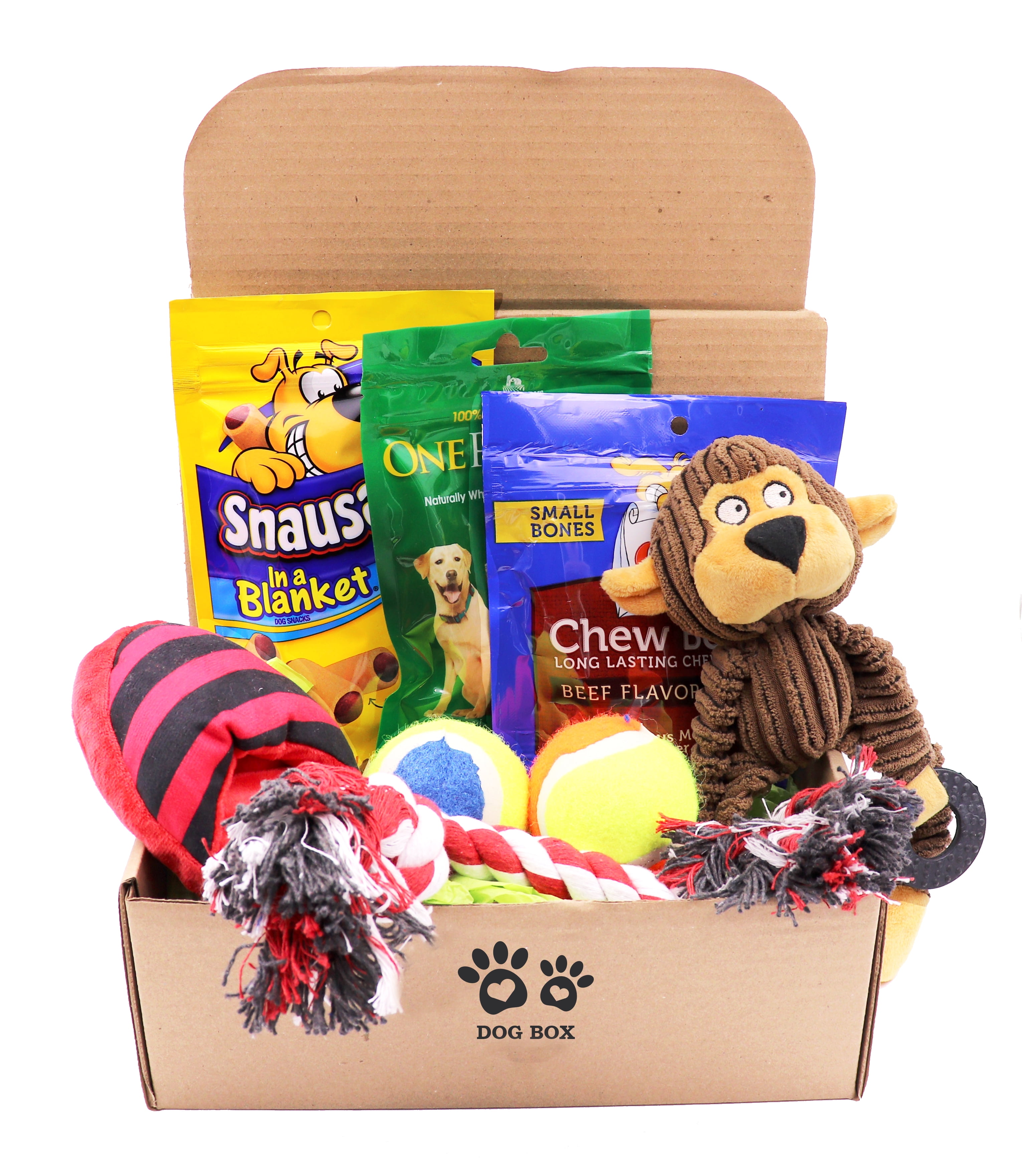 Best Dog Puppy Gift Box Set with Pet Toys Treats
