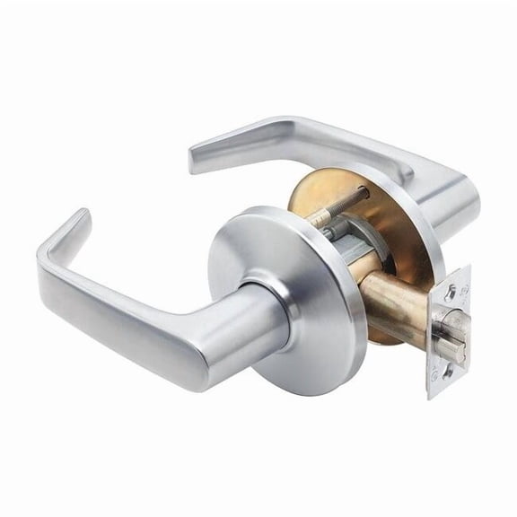 Best Door Lever Lockset,2-3/4" Strike Dim 9K30N15CSTK626