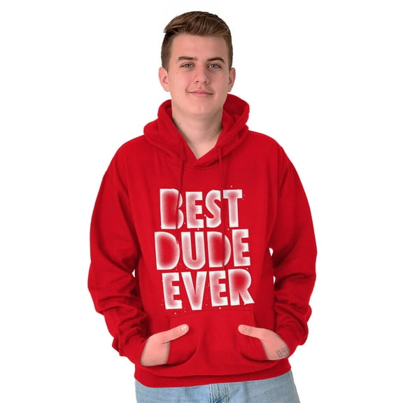 Best Dude Ever BFF Friendship Friend Men Big & Tall Graphic Hoodie Brisco Brands 4X