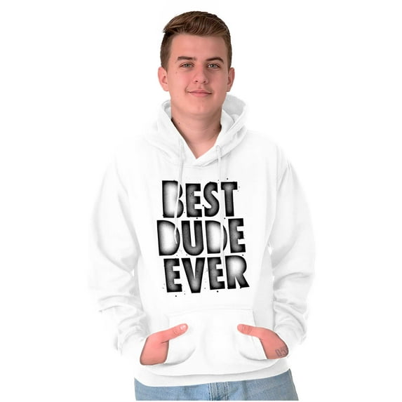 Best Dude Ever BFF Friendship Friend Men's Big & Tall Graphic Hoodie Brisco Brands 2X