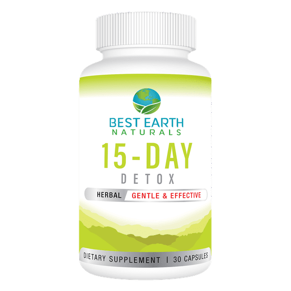 Best Earth Naturals 15 Day Detox Colon Cleanse with Senna, Cascara Sagrada, Fiber, 30Ct