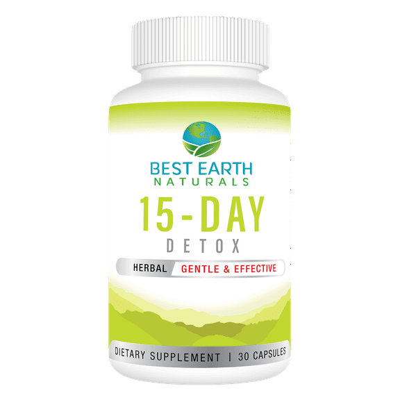 Best Earth Naturals 15 Day Detox Colon Cleanse with Senna, Cascara Sagrada, Fiber, 30Ct