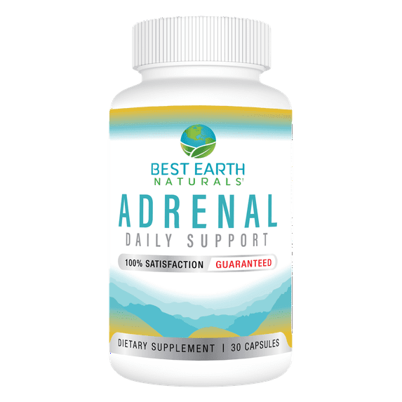 Best Earth Naturals Adrenal Daily Support, Dietary Supplement, B Vitamins, Ashwagandha, 30 Count