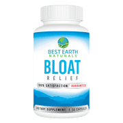 Best Earth Naturals Bloat Relief Herbal Dietary Supplement with Cranberry Fruit Powder, Potassium, 30 Count