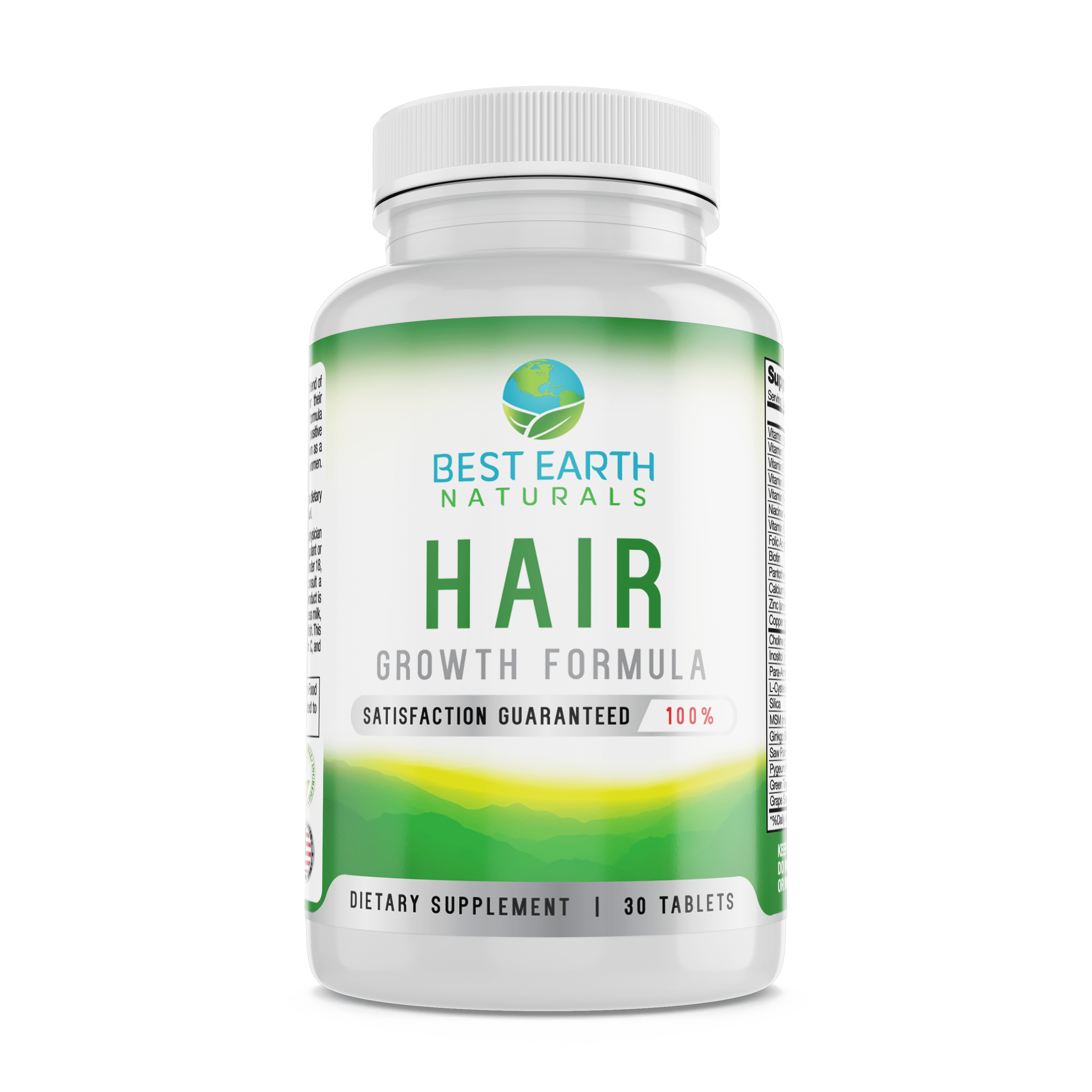 Best Earth Naturals Hair Growth Formula, Vitamins, Riboflavin, Hair