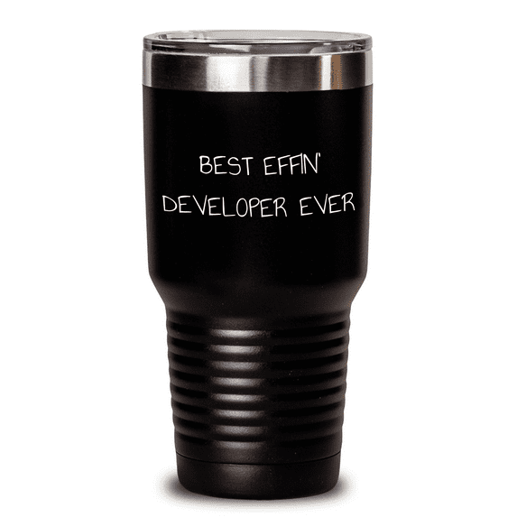 Best Effin' Developer Ever Funny Quote Developer Gifts from Friends to Best Developers Birthday Unique Tumbler
