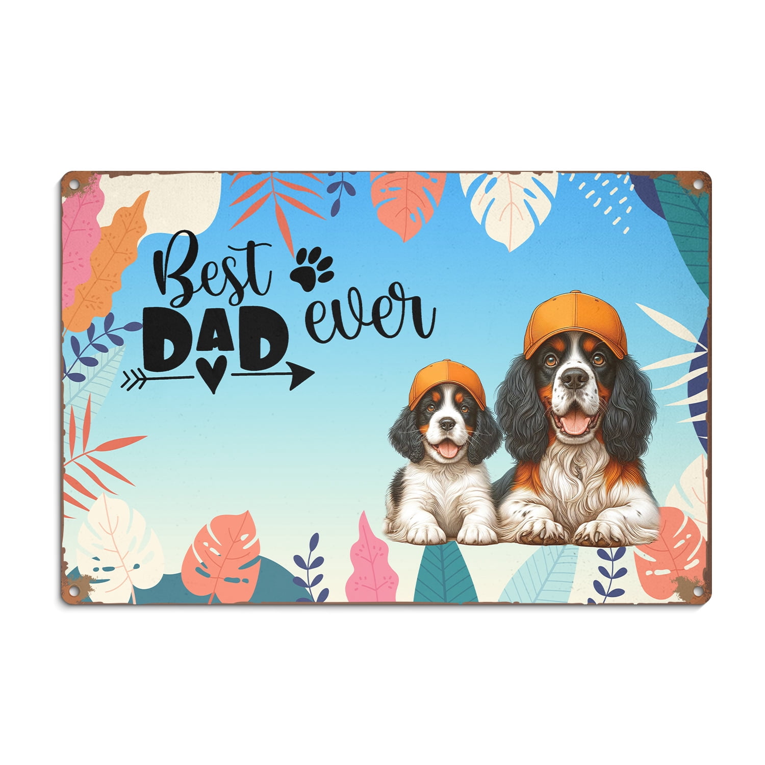 Springer Dad Best English Springer Spaniel Dad Ever Happy Father's Day Horizontal ...