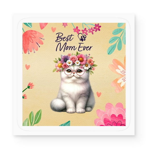 Best Exotic Shorthair Mom Ever Happy Mother's Day Vinyl Sticker Cat Lover Kitten Owner Gifts Waterproof Decal Art Decor - 02002