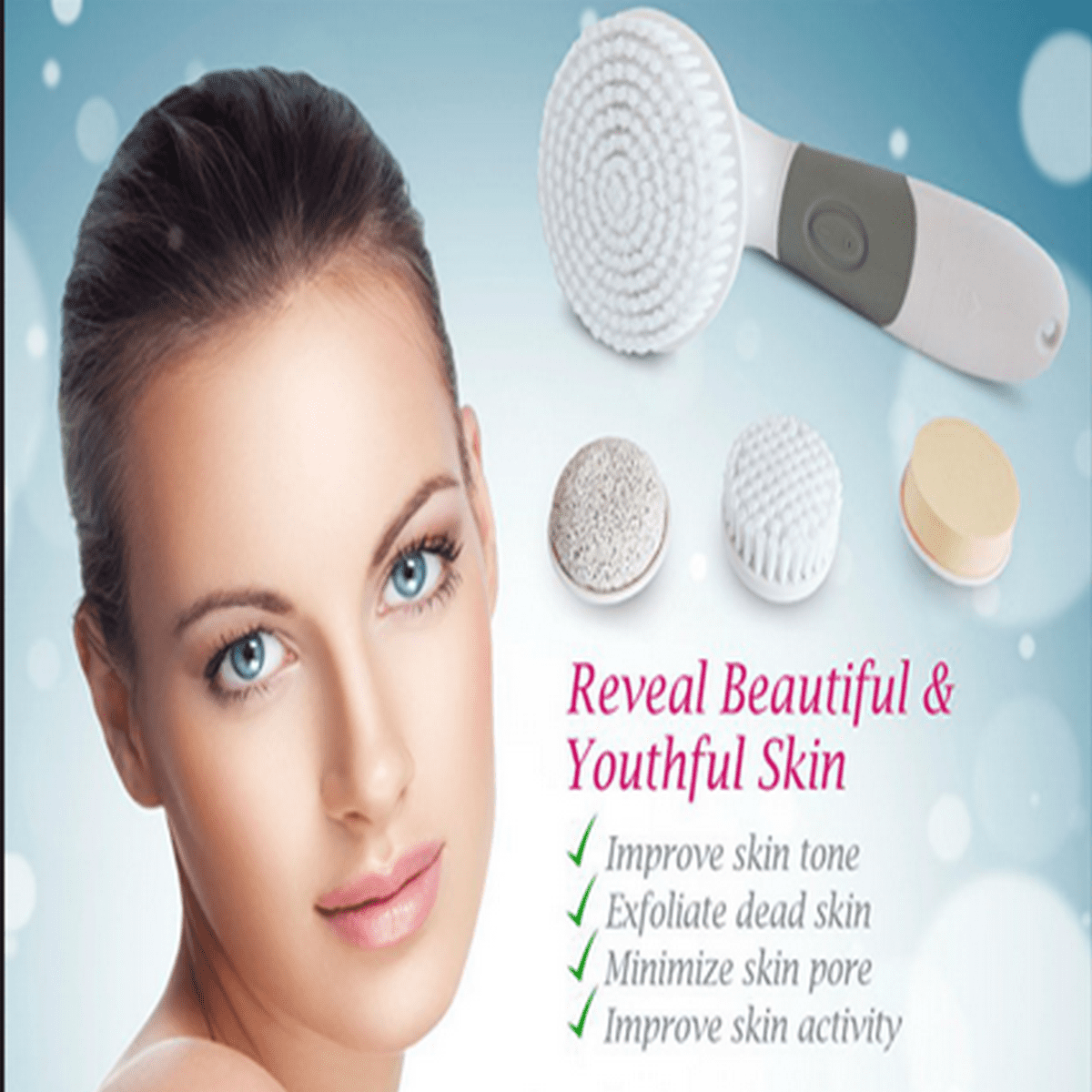Best Face and Body Brush Cleansing System Exfoliating Face Brush for