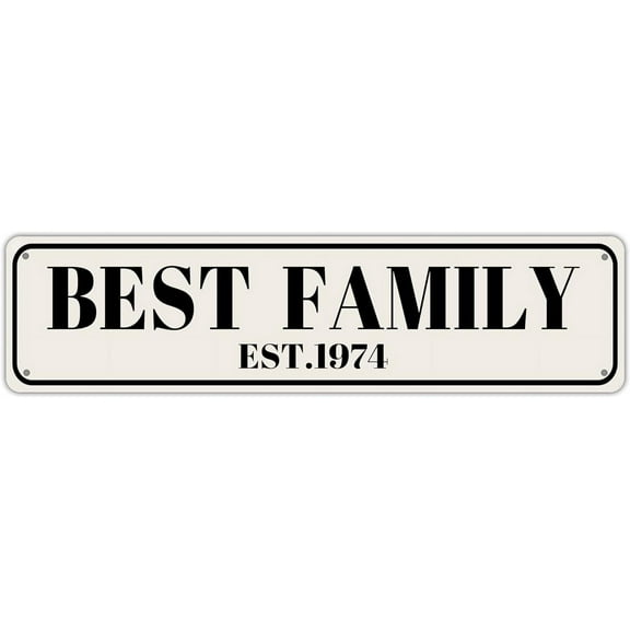 Best Family Est 1974 Sign, 1974 Family Sign Family Decor, Wall Decor for Home/Man Cave/Farmhouse, Quality Metal Signs 16x4 Inch