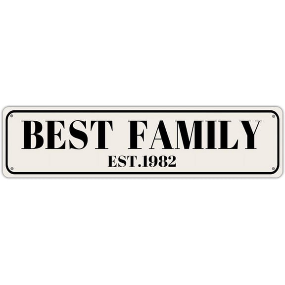 Best Family Est 1982 Sign, 1982 Family Sign Family Decor, Wall Decor for Home/Man Cave/Farmhouse, Quality Metal Signs 16x4 Inch