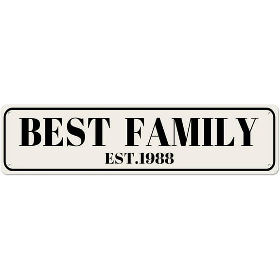 Best Family Est 1988 Sign, 1988 Family Sign Family Decor, Wall Decor for Home/Man Cave/Farmhouse, Quality Metal Signs 16x4 Inch