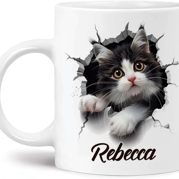 Best Family Gif Custom Name Tuxedo offee Mug, oz White Ceramic Gsy D Clic t Themed Cup.